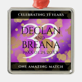 Elegant 33. Geburtstag von Amethyst Ornament Aus Metall