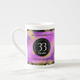 Elegant 33. Geburtstag von Amethyst Prozellantasse