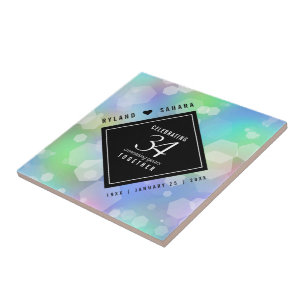 Elegant 34. Opal Hochzeitstag Fliese