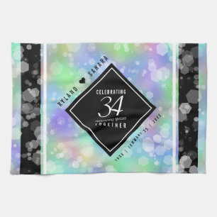 Elegant 34. Opal Hochzeitstag Geschirrtuch