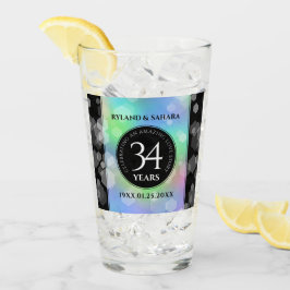 Elegant 34. Opal Hochzeitstag Glas