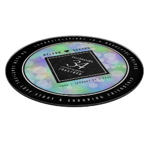 Elegant 34. Opal Hochzeitstag Schneidebrett