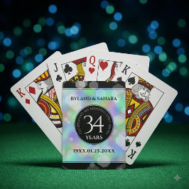 Elegant 34. Opal Hochzeitstag Spielkarten