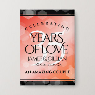 Elegant 35. Geburtstagsfeier der Korallen Button