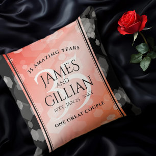 Elegant 35. Geburtstagsfeier der Korallen Kissen