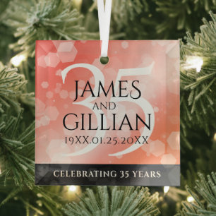 Elegant 35. Geburtstagsfeier der Korallen Ornament Aus Glas