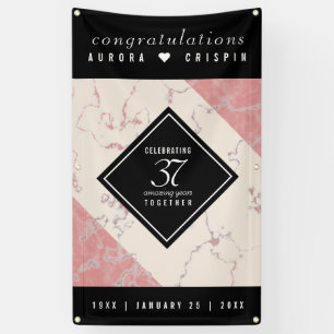 Elegant 37. Alabaster Hochzeitstag Banner