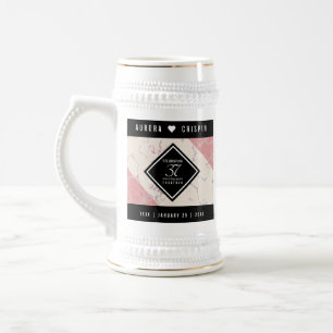 Elegant 37. Alabaster Hochzeitstag Bierglas