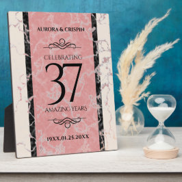 Elegant 37. Alabaster Hochzeitstag Fotoplatte