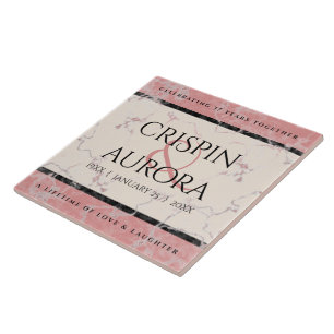 Elegant 37th Alabaster Wedding Anniversary Fliese