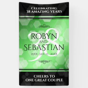 Elegant 38. Emerald Wedding Jubiläum Banner