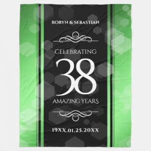 Elegant 38. Emerald Wedding Jubiläum Fleecedecke