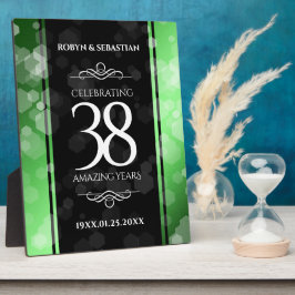 Elegant 38. Emerald Wedding Jubiläum Fotoplatte