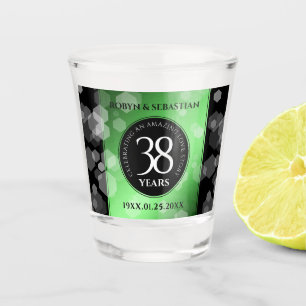 Elegant 38. Emerald Wedding Jubiläum Schnapsglas