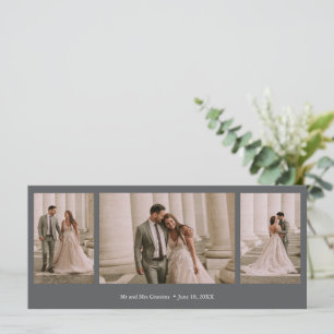 Elegant 3 Foto Gray Wedding Vielen Dank