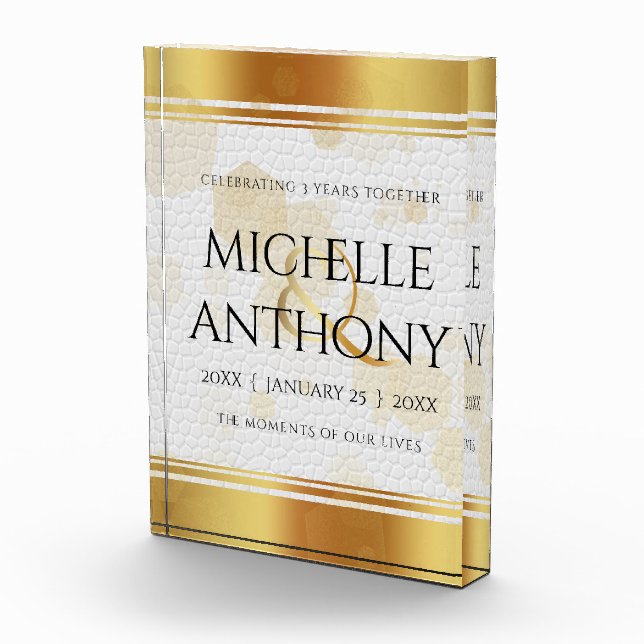 Elegant 3. Lederhochzeit Fotoblock (Rechts)