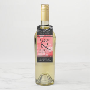 Elegant 40. 80. Ruby Wedding Jubiläum Flaschenanhänger