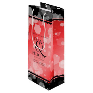 Elegant 40. 80. Ruby Wedding Jubiläum Geschenktüte Für Weinflaschen