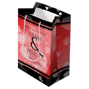 Elegant 40. 80. Ruby Wedding Jubiläum Mittlere Geschenktüte