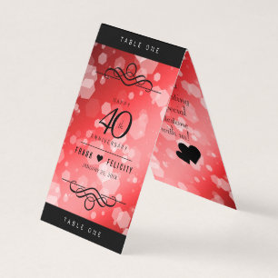 Elegant 40. Ruby Hochzeitstag Feier