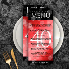 Elegant 40. Ruby Hochzeitstag Feier Menükarte