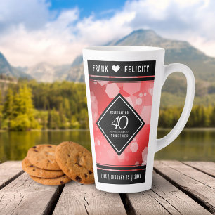 Elegant 40. Ruby Hochzeitstag Feier Milchtasse