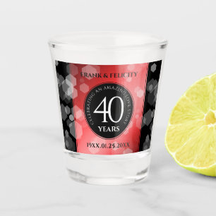 Elegant 40. Ruby Hochzeitstag Feier Schnapsglas