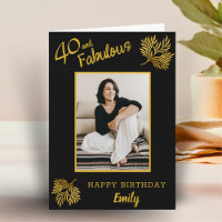 Elegant 40 und Fabelhaft Gold Laub 40. Geburtstag