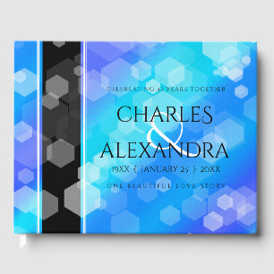 Elegant 41. Blue Topaz Hochzeitstag Gästebuch