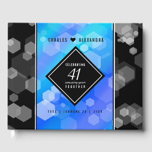 Elegant 41. Blue Topaz Hochzeitstag Gästebuch