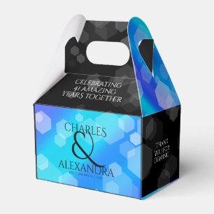 Elegant 41. Blue Topaz Hochzeitstag Geschenkschachtel