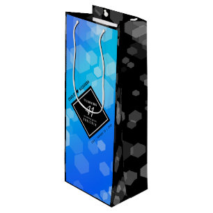 Elegant 41. Blue Topaz Hochzeitstag Geschenktüte Für Weinflaschen