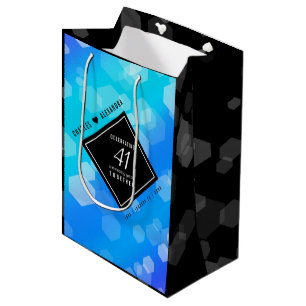 Elegant 41. Blue Topaz Hochzeitstag Mittlere Geschenktüte