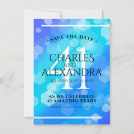 Elegant 41. Blue Topaz Hochzeitstag Rett T Save The Date