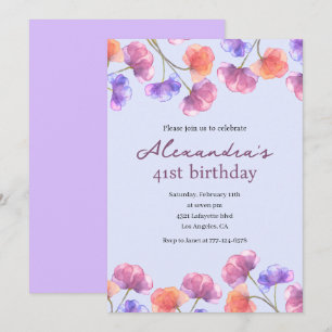 Elegant 41. Einladungen Boho Floral Chic