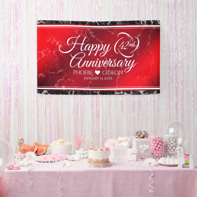Elegant 42. Jasper Hochzeitstag Banner (Party)