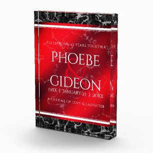 Elegant 42. Jasper Hochzeitstag Fotoblock