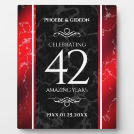 Elegant 42. Jasper Hochzeitstag Fotoplatte