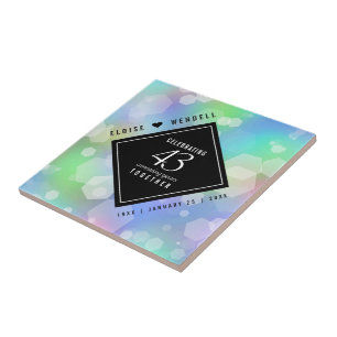 Elegant 43. Opal Hochzeitstag Fliese