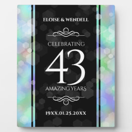 Elegant 43. Opal Hochzeitstag Fotoplatte