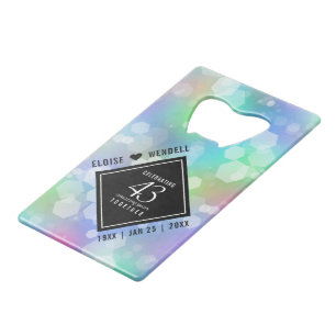 Elegant 43. Opal Hochzeitstag Geldbeutel Flaschenöffner