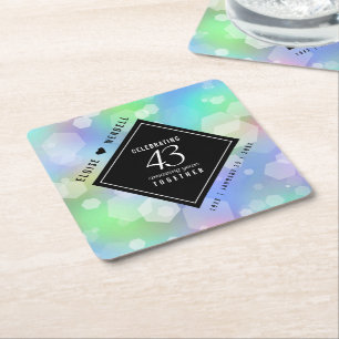 Elegant 43. Opal Hochzeitstag Rechteckiger Pappuntersetzer