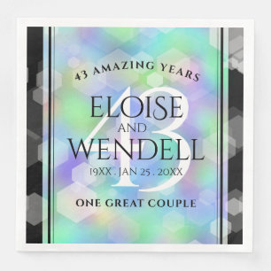 Elegant 43. Opal Hochzeitstag Serviette