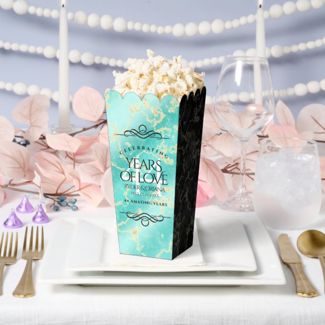 Elegant 44. Hochzeitstag in Türkis Geschenkschachtel (Hochzeit)