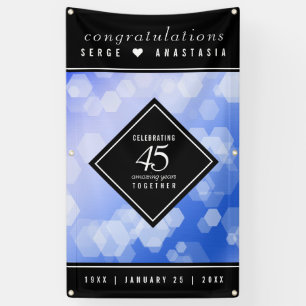 Elegant 45. Sapphire Hochzeit Jahrestag Banner