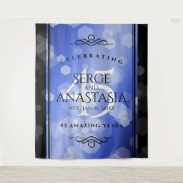 Elegant 45. Sapphire Hochzeit Jahrestag Wandteppich