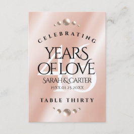 Elegant 46. Geburtstag der Perlen Dankeskarte