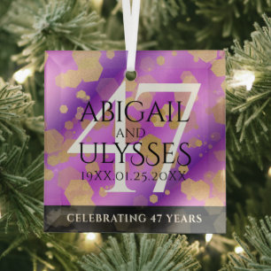 Elegant 47. Geburtstag von Amethyst Ornament Aus Glas