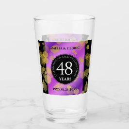 Elegant 48. Geburtstag von Amethyst Glas