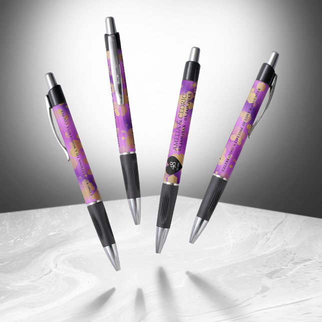 Elegant 48. Geburtstag von Amethyst Kugelschreiber (Elegant 48th Amethyst Wedding Anniversary Pen Cover Photo)